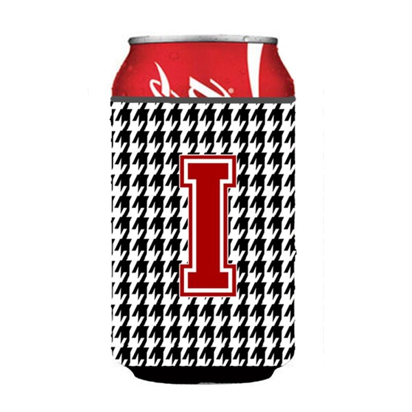 Carolines Treasures Monogram - Houndstooth Can Or Bottle  Hugger - CJ1021-ICC