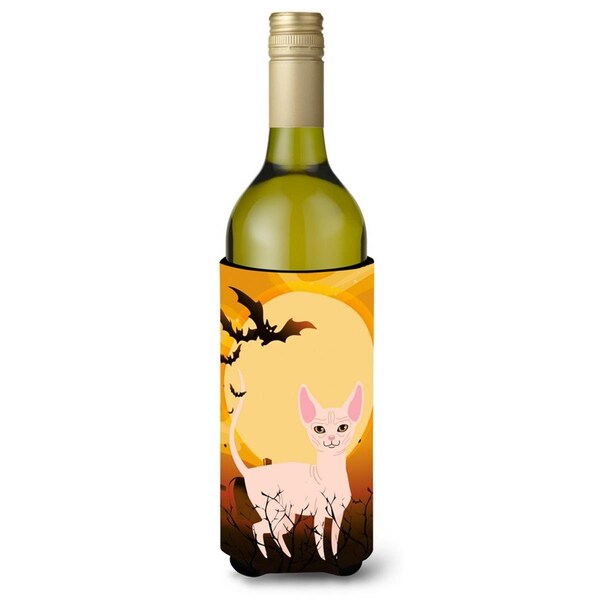 Carolines Treasures Halloween Sphynx Cat Wine Bottle Beverge Insulator Hugger - BB4457LITERK