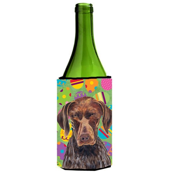 Carolines Treasures German Shorthaired Pointer Easter Eggtravaganza Wine Bottle   Hugger - 24 oz. - SC9475LITERK