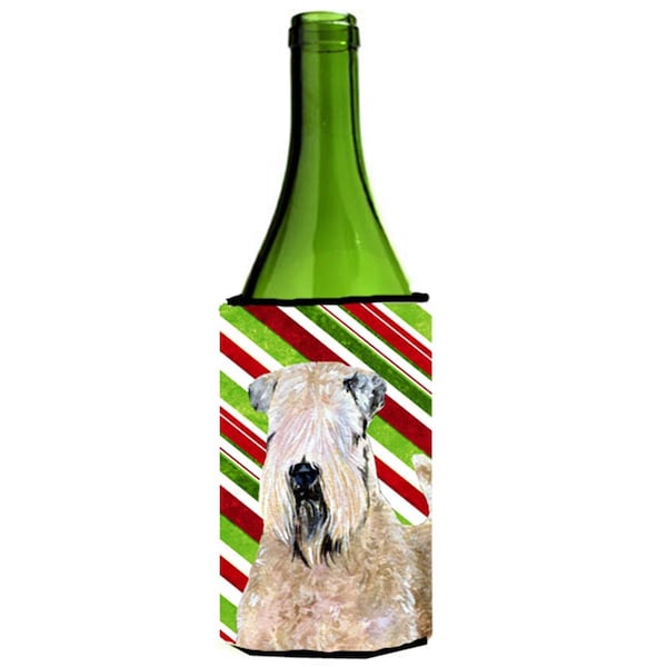 Carolines Treasures Wheaten Terrier Soft Coated Holiday Christmas Wine Bottle  Hugger - 24 oz. - SS4562LITERK