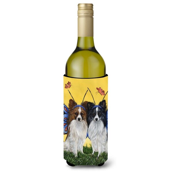 Carolines Treasures 24 oz Papillon Butterflies Wine Bottle Hugger - PPP3143LITERK