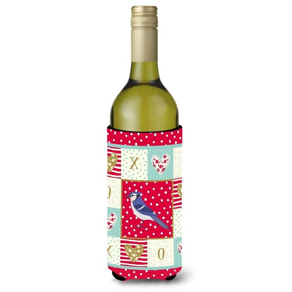 Carolines Treasures Jay Bird Love Wine Bottle Hugger - CK5513LITERK