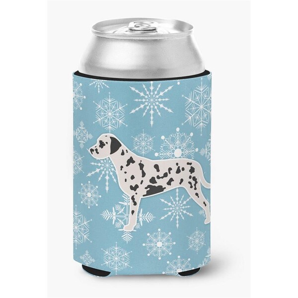 Carolines Treasures Winter Snowflake Dalmatian Can or Bottle Hugger - BB3483CC