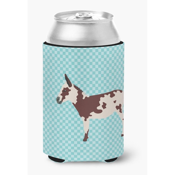 Carolines Treasures American Spotted Donkey Blue Check Can or Bottle Hugger - BB8025CC