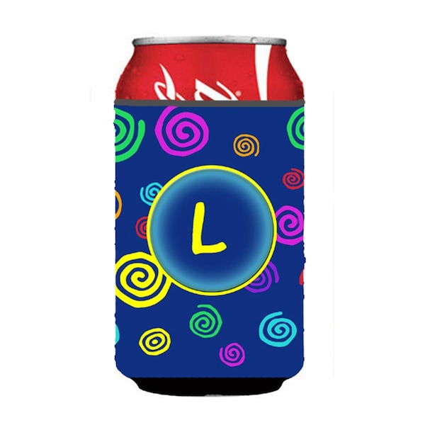 Carolines Treasures Letter L Initial Monogram - Blue Swirls Can or Bottle  Hugger - CJ1011-LCC