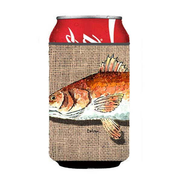 Carolines Treasures Red Fish Can Or bottle sleeve Hugger - 12 oz. - 8736CC