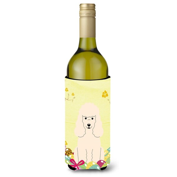 Carolines Treasures Easter Eggs Poodle White Wine Bottle Beverge Insulator Hugger - BB6070LITERK