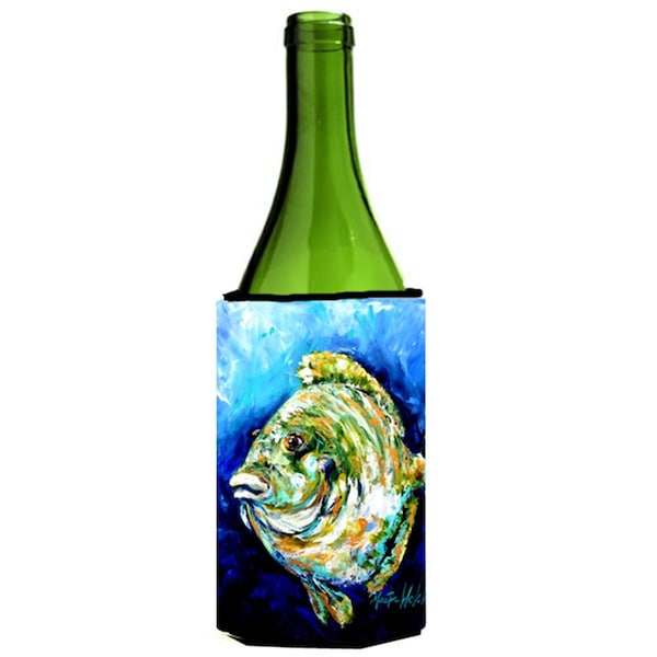 Carolines Treasures Lucky Blue Gill Fish Wine Bottle Beverage Insulator Hugger - MW1199LITERK