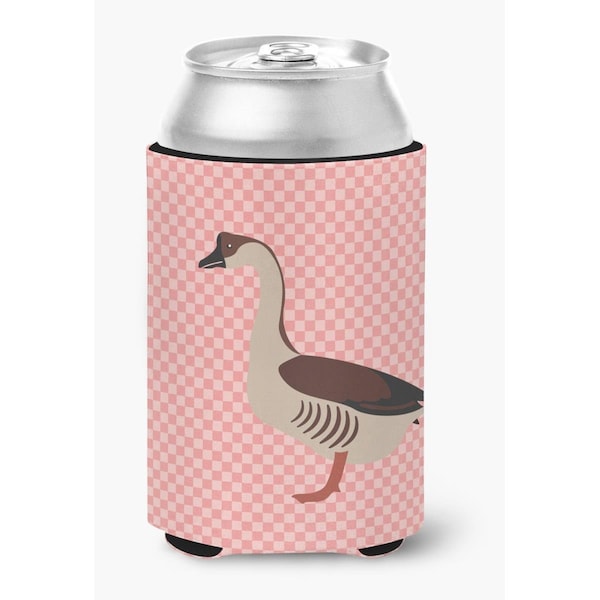Carolines Treasures Chinese Goose Pink Check Can or Bottle Hugger - BB7896CC