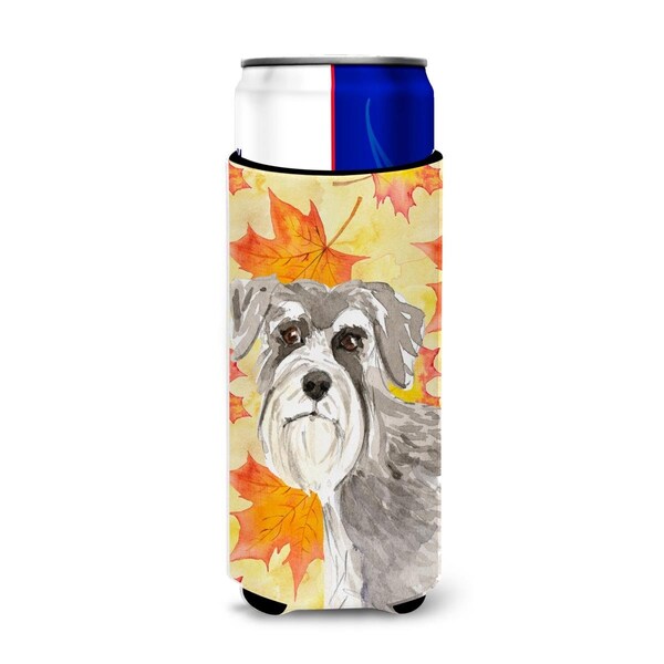 Carolines Treasures Fall Leaves Schnauzer No.1 Michelob Ultra Hugger for Slim Cans - CK1829MUK