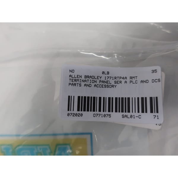 Panel de terminación RMT SER A para partes y accesorios de PLC y DCS - 1771RTP4A