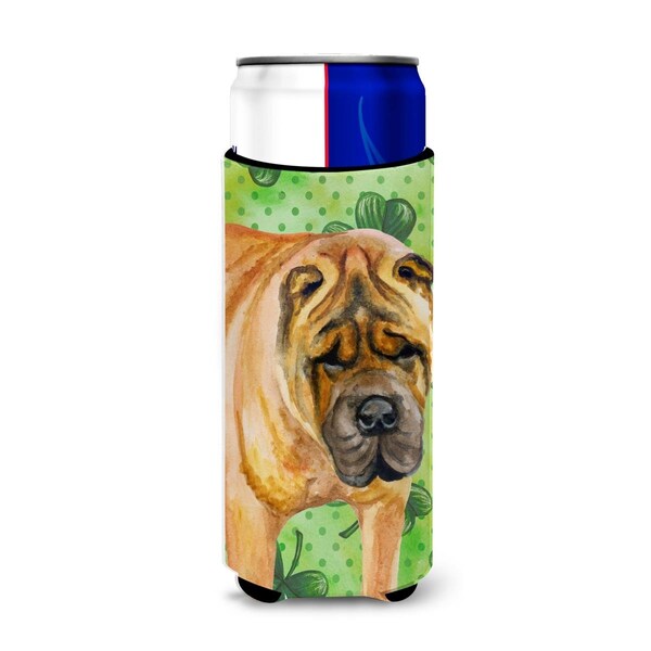 Carolines Treasures Shar Pei St Patricks Michelob Ultra Hugger for Slim Cans - BB9835MUK