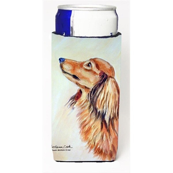 Carolines Treasures Long Haired Red Dachshund Michelob Ultra bottle sleeves For Slim Cans - 7240MUK