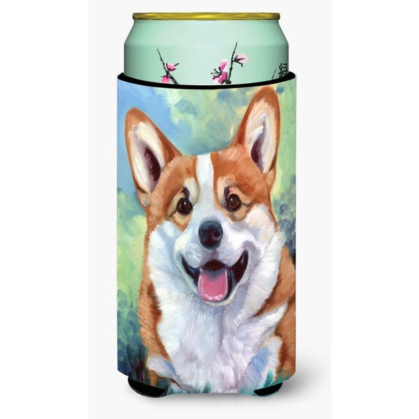 Carolines Treasures Pembroke Corgi Happy Face Tall Boy Beverage Insulator Hugger - 7366TBC