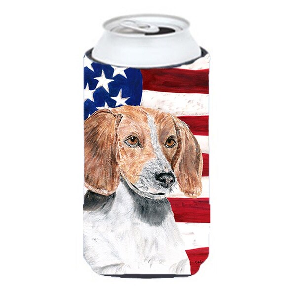Carolines Treasures English Foxhound Usa American Flag Tall Boy bottle sleeve Hugger - SC9523TBC