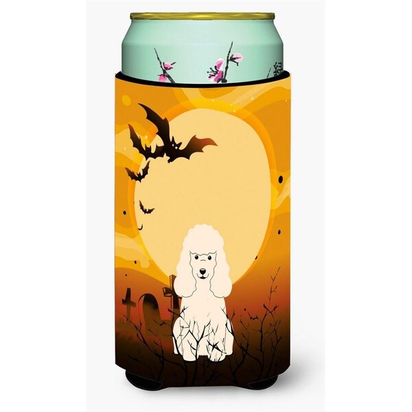 Carolines Treasures Halloween Poodle White Tall Boy Beverage Insulator Hugger - BB4336TBC