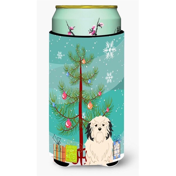 Carolines Treasures Merry Christmas Tree Lowchen Tall Boy Beverage Insulator Hugger - BB4144TBC