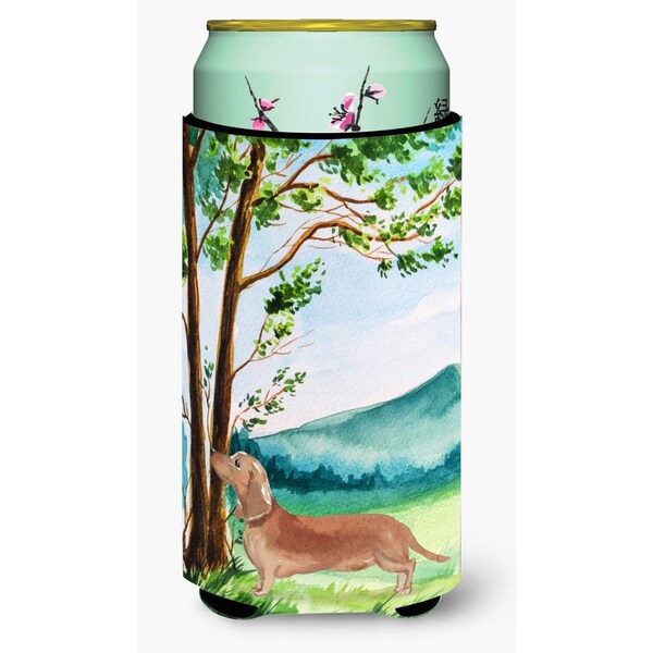 Carolines Treasures Under the Tree Red Dachshund Tall Boy Beverage Insulator Hugger - CK2002TBC