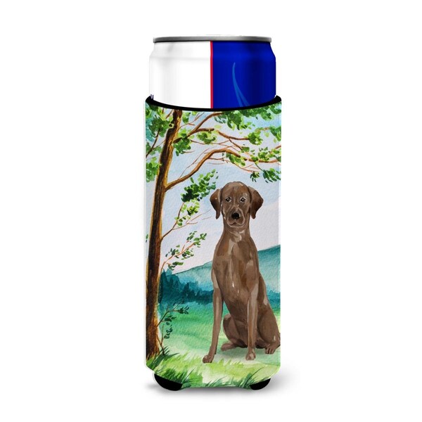 Carolines Treasures Under the Tree Chocolate Labrador Michelob Ultra Hugger for Slim Cans - CK2021MUK