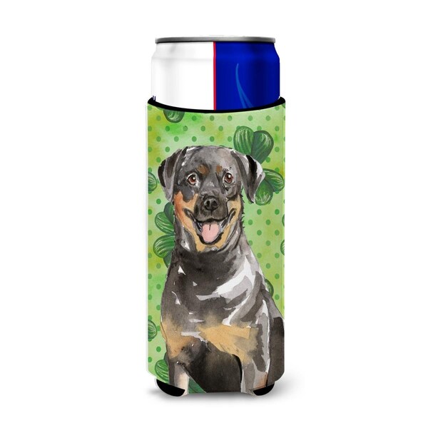 Carolines Treasures Shamrocks Rottweiler Michelob Ultra Hugger for Slim Cans - CK1794MUK