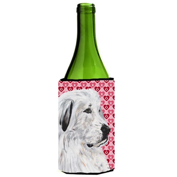 Carolines Treasures Great Pyrenees Hearts And Love Wine bottle sleeve Hugger  24 Oz. - SC9714LITERK