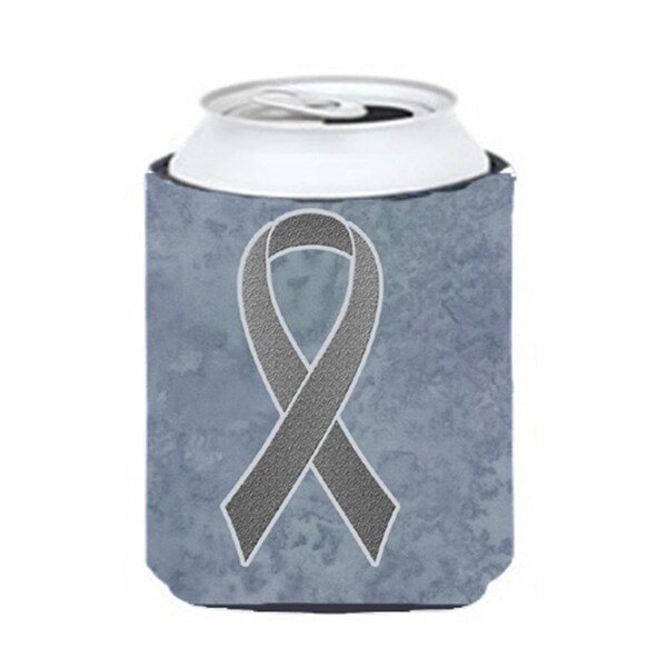Carolines Treasures Grey Ribbon for Brain Cancer Awareness Can or Bottle Hugger- 12 Oz. - AN1211CC
