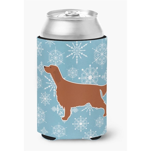 Carolines Treasures Winter Snowflake Irish Setter Can or Bottle Hugger - BB3493CC