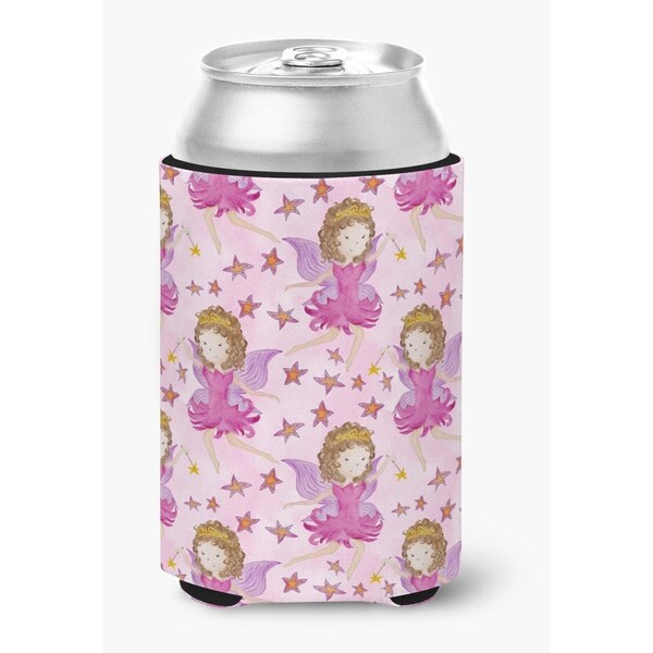 Carolines Treasures Watercolor Fairy Princess on Pink Can or Bottle Hugger - BB7547CC