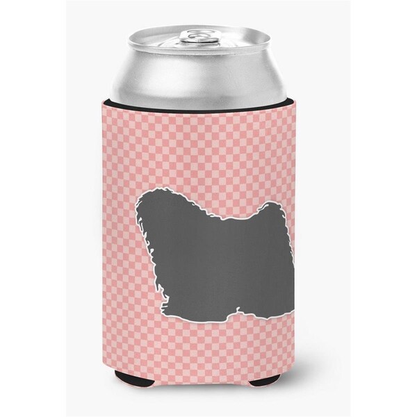 Carolines Treasures Puli Checkerboard Pink Can or Bottle Hugger - BB3663CC