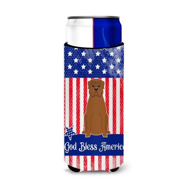 Carolines Treasures Patriotic USA Dogue de Bourdeaux Michelob Ultra Hugger for Slim Cans - BB3068MUK