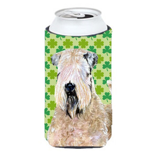 Carolines Treasures Wheaten Terrier Soft Coated St. Patricks Day Shamrock Tall Boy bottle sleeve Hugger - 22 To 24 oz. - SS4424TBC