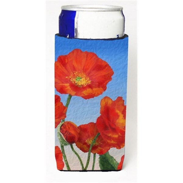 Carolines Treasures Poppies by Sinead Jones Michelob Ultra Can coolers for Slim Cans - JOS0273MUK