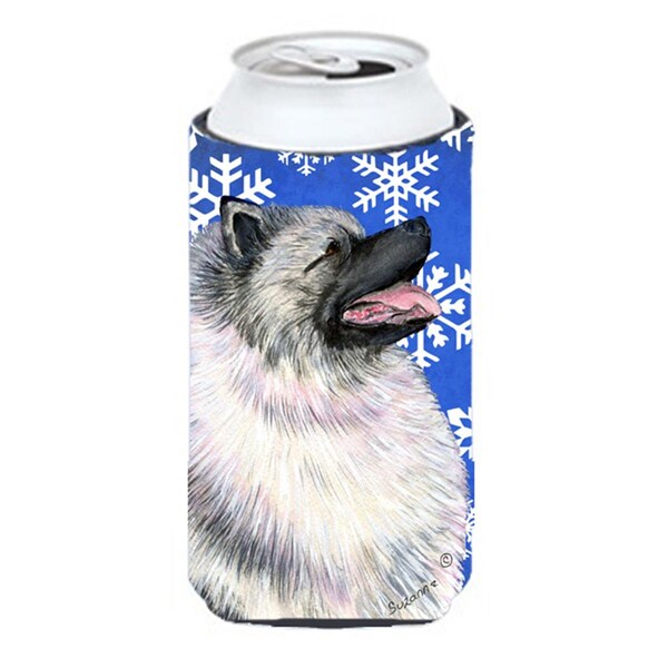 Carolines Treasures Keeshond Winter Snowflakes Holiday Tall Boy bottle sleeve Hugger 22 to 24 oz. - SS4626TBC