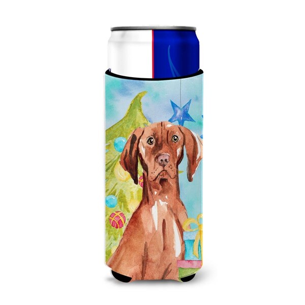 Carolines Treasures Christmas Tree Vizsla Michelob Ultra Hugger for Slim Cans - CK1877MUK