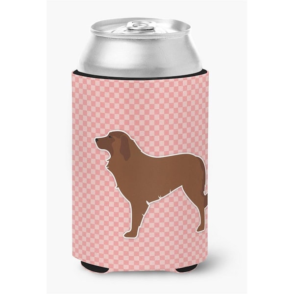 Carolines Treasures Portuguese Sheepdog Dog Checkerboard Pink Can or Bottle Hugger - BB3631CC