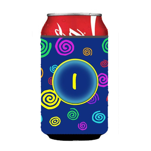 Carolines Treasures Letter I Initial Monogram - Blue Swirls Can or Bottle  Hugger - CJ1011-ICC