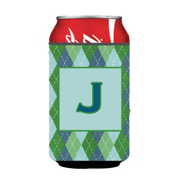 Carolines Treasures Letter J Initial Monogram - Blue Argoyle Can Or Bottle  Hugger - CJ1020-JCC