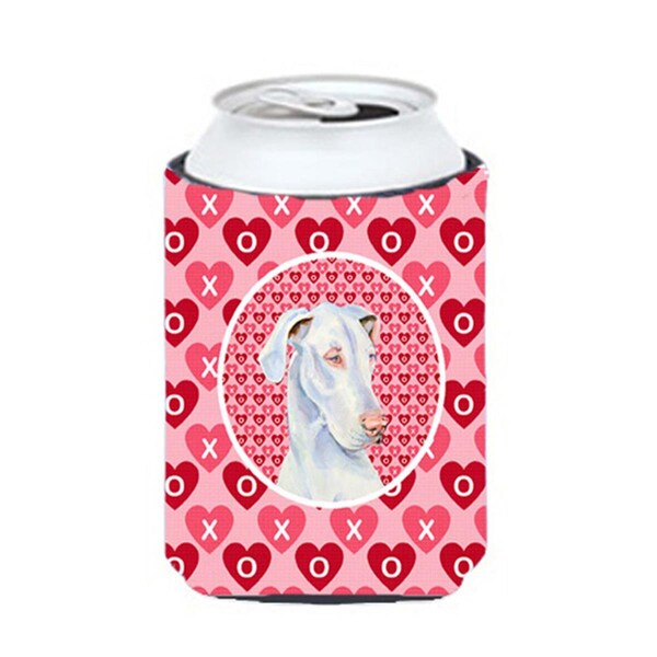 Carolines Treasures Great Dane Valentines Love and Hearts Can or Bottle  Hugger - LH9131CC