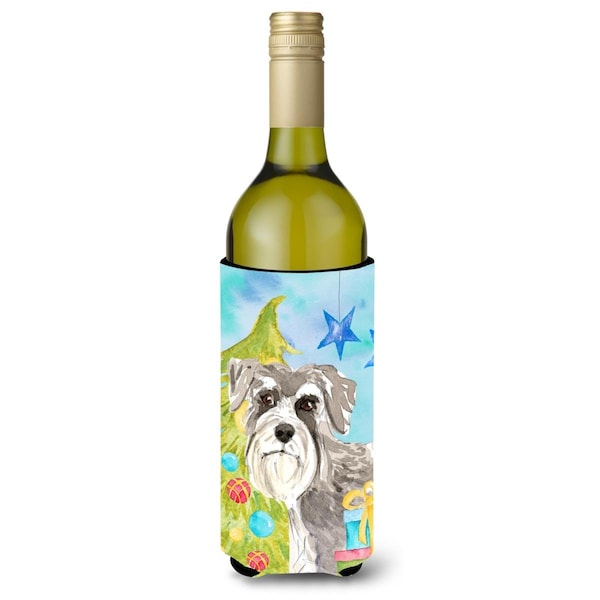 Carolines Treasures Christmas Tree Schnauzer No.1 Wine Bottle Beverge Insulator Hugger - CK1866LITERK