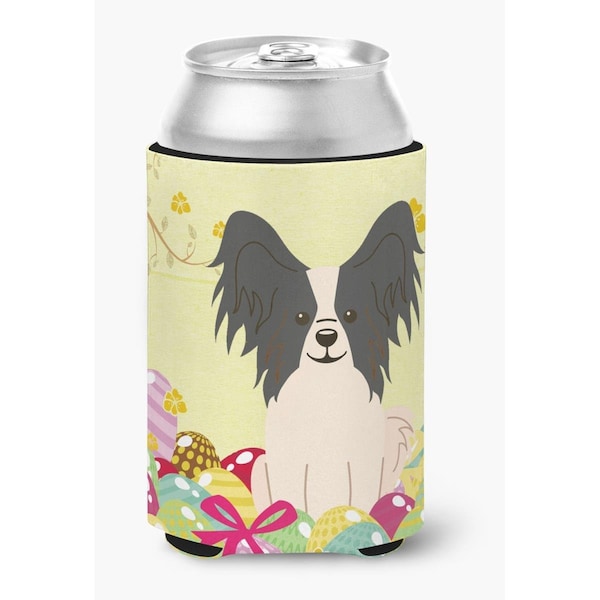 Carolines Treasures Easter Eggs Papillon Black White Can or Bottle Hugger - BB6076CC