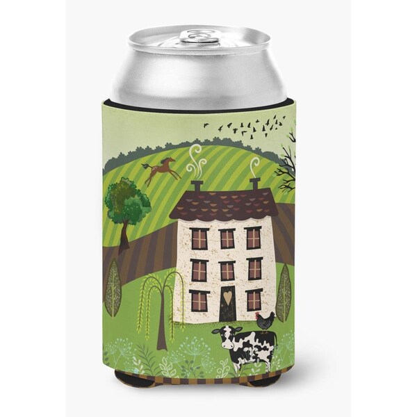 Carolines Treasures Folk Art Country House Can or Bottle Hugger - VHA3024CC