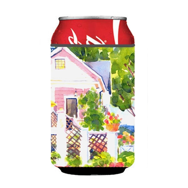 Carolines Treasures White Cottage At The Beach Can Or Bottle  Hugger - 6130CC