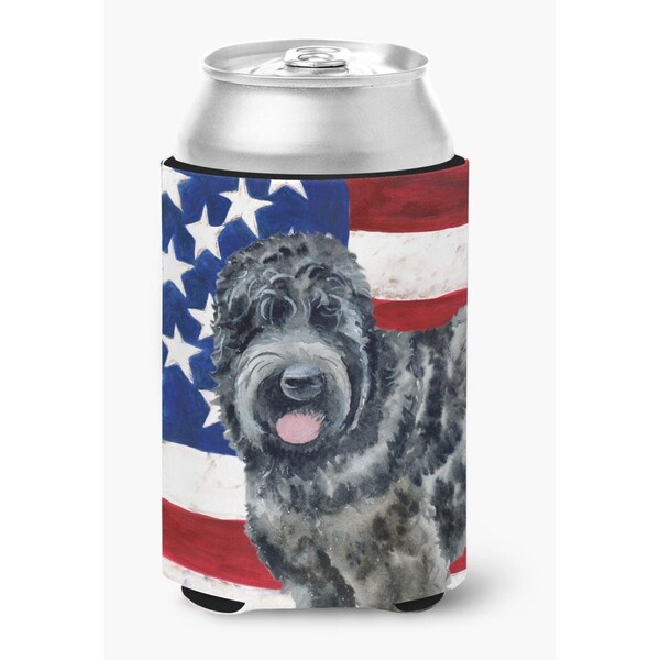 Carolines Treasures Black Russian Terrier Patriotic Can or Bottle Hugger - BB9677CC