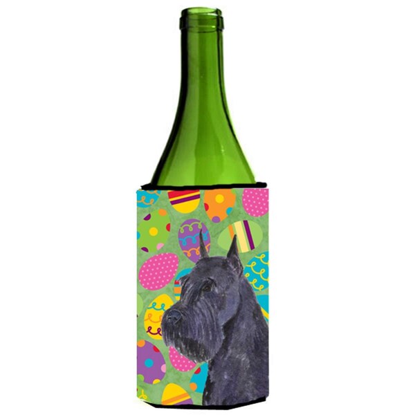 Carolines Treasures Schnauzer Easter Eggtravaganza Wine bottle sleeve Hugger - 24 Oz. - SS4868LITERK