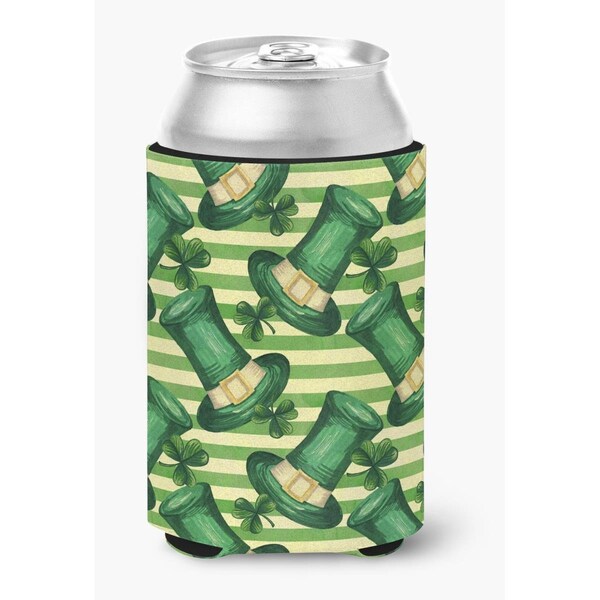 Carolines Treasures Watercolor St Patricks Day Leprechan Hat Can or Bottle Hugger - BB7558CC