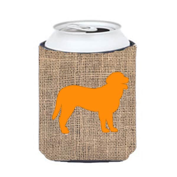 Carolines Treasures Curly Coated Retriever Burlap And Orange Can Or Bottle  Hugger - BB1074-BL-OR-CC