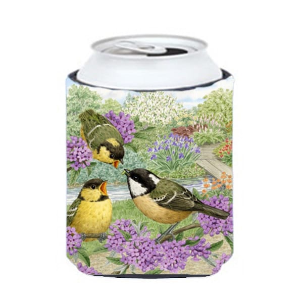 Carolines Treasures Coal Tits Feeding Time Can or Bottle Hugger - ASAD0686CC