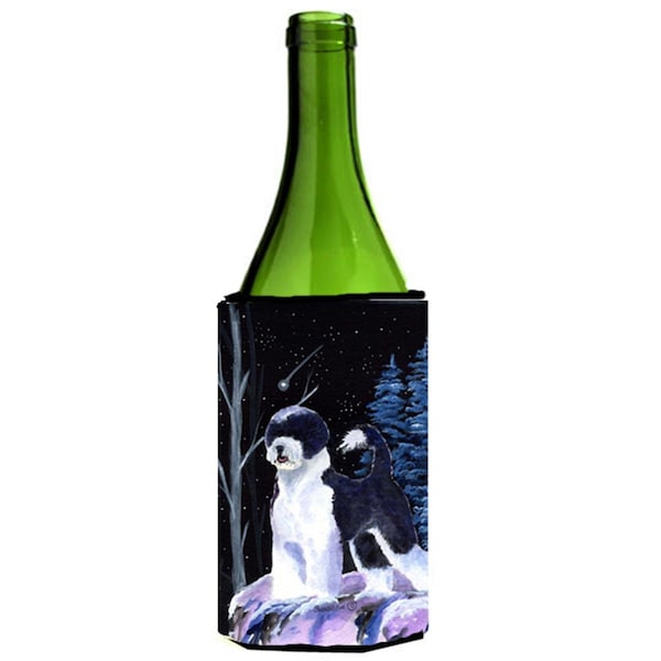 Carolines Treasures Starry Night Portuguese Water Dog Wine bottle sleeve Hugger - SS8399LITERK