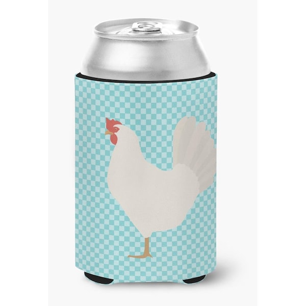 Carolines Treasures Leghorn Chicken Blue Check Can or Bottle Hugger - BB8014CC