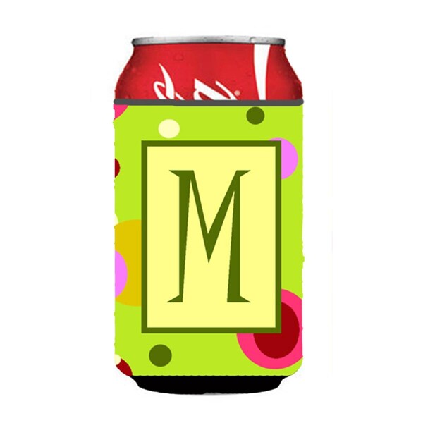 Carolines Treasures Letter M Initial Monogram - Green Can or Bottle  Hugger - CJ1010-MCC